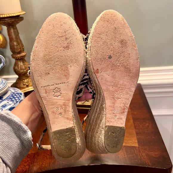 EUC Loeffler Randall Charley Leopard Knotted Bow Wedge Espadrille Sandals 8.5 B - Picture 7 of 7